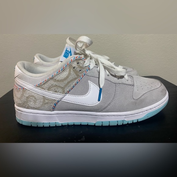 🔥Nike Dunk Low Retro SE Barbershop-Iris Whisper-White Chile Red- size M8.5/W10